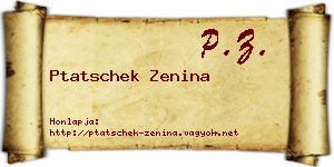 Ptatschek Zenina névjegykártya